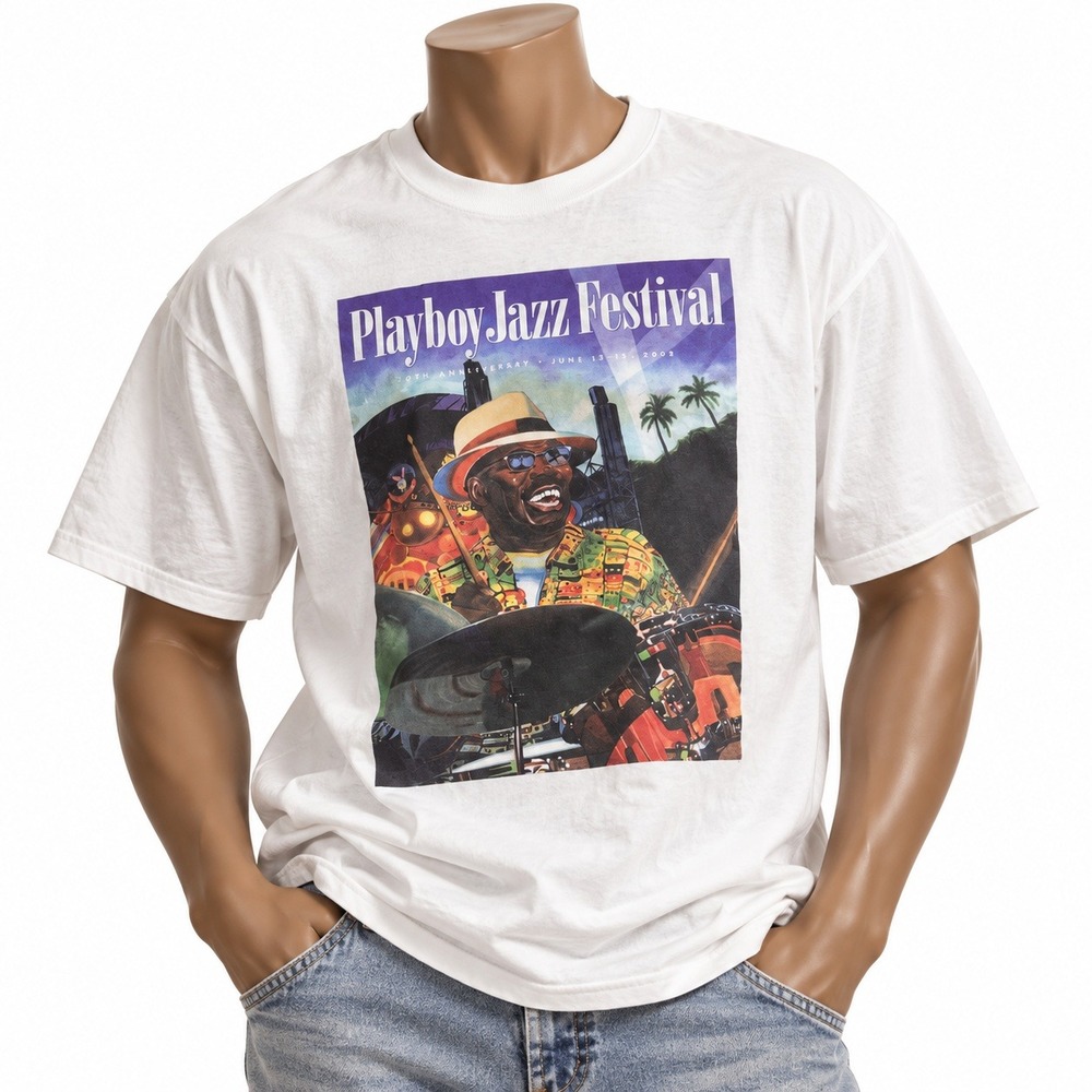 2009 Playboy Jazz Festival 31st Anniversary Usher Staff T-Shirt White L